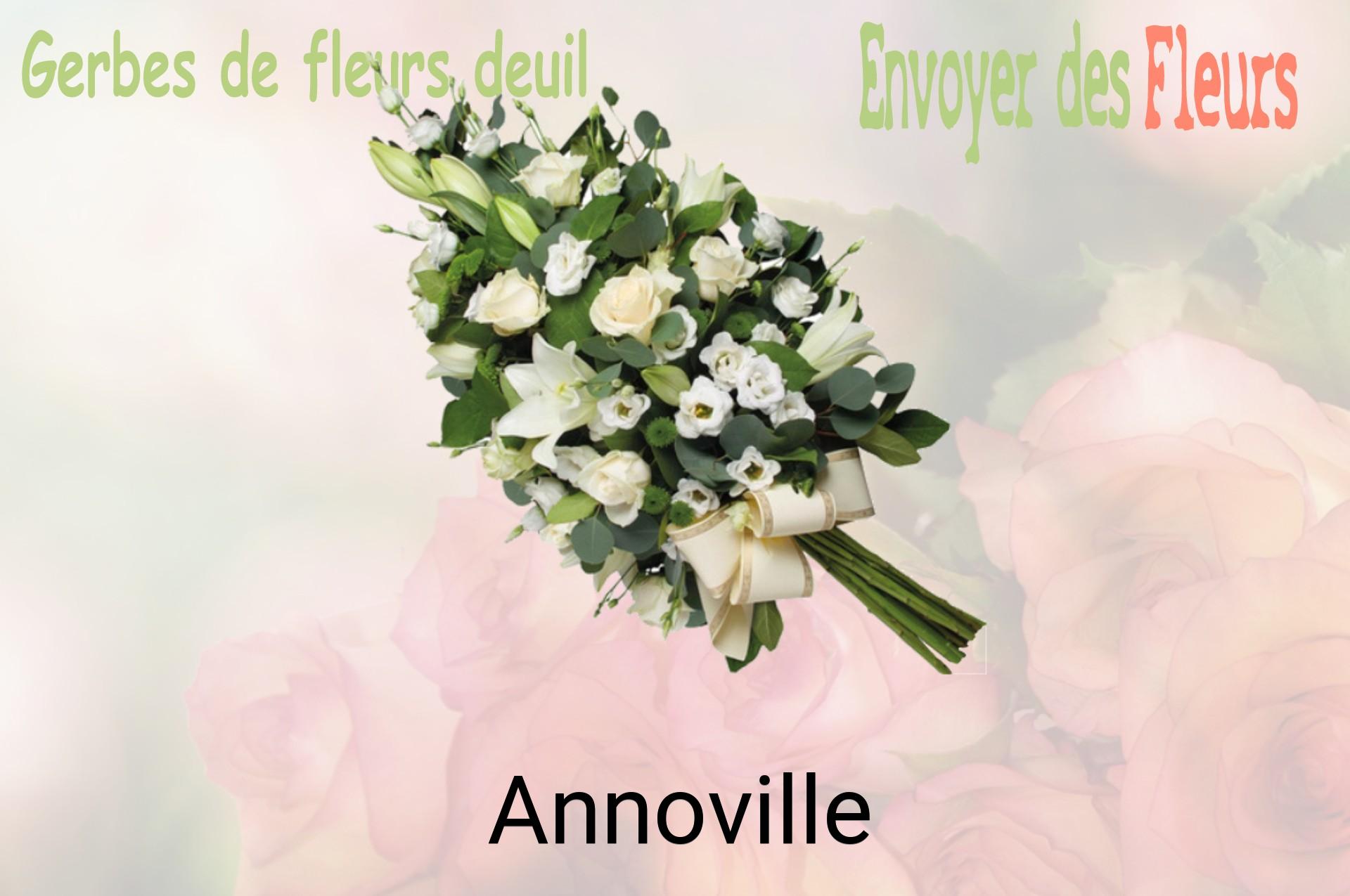 Gerbe de fleurs de deuil livrée à Annoville